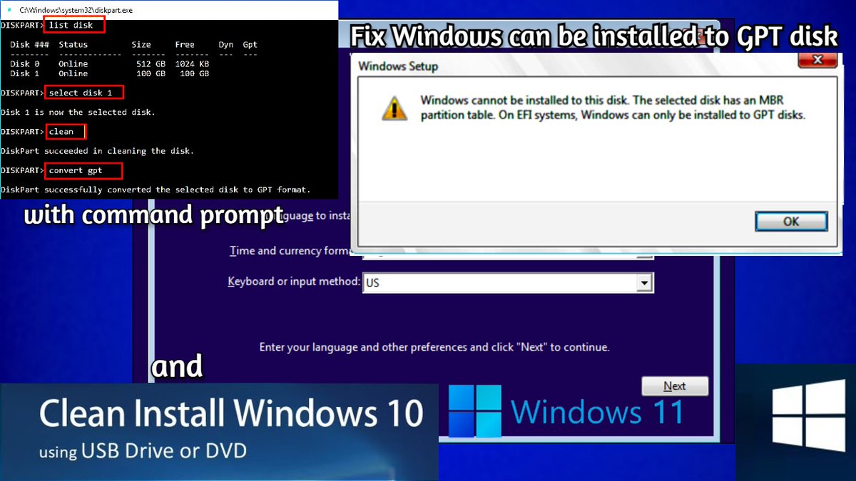 jmgyoutube's tweet photo. Fix Windows can only be installed to GPT disk for Windows 11 #jonathanbj1977 #TeamGameRebel
#windows11 #windows10 #fixpc #window10fix #pcfix #gamingpcbuild #PCGaming #PCBuild
#Windows10BootableUSB #Windows10USB #Windows10Installation 🥳https://t.co/wIIDQyXYTI via @YouTube https://t.co/avHeylVuoN