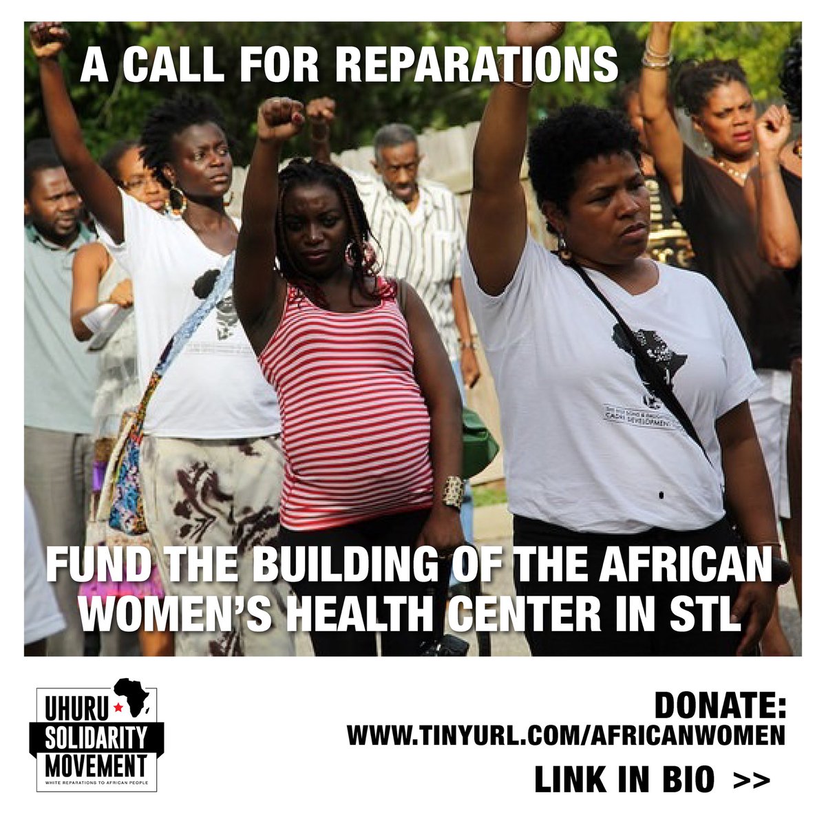 Fund the African Women's Health Center in St. Louis! 

Pay #reparations at #LinkInBio

<a href="/BlkPwrBlueprint/">Black Power Blueprint</a> is launching its latest project in North #StLouis. An African women's health center will provide the Black community w/ culturally informed health &amp; wellbeing services. 1/3