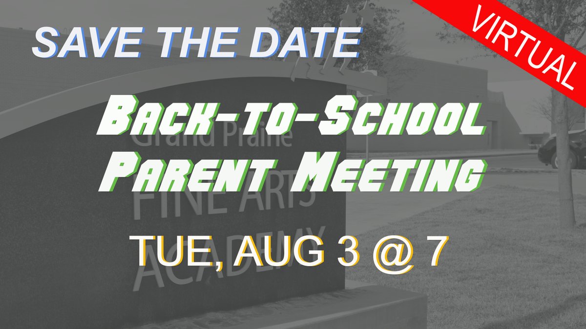 How do I...? Where does...? Is it possible...? All of your questions will be answered at our Back-to-School Parent Meeting on Tuesday, August 3 @ 7 PM. This will be a virtual meeting. Details will be emailed to you on Monday. If you can't attend, we will post the recording.