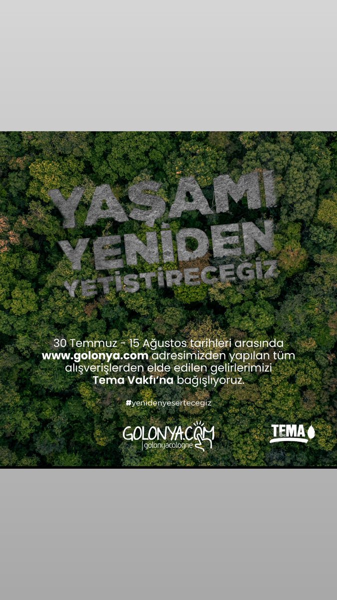 GOLONYACOLOGNE's tweet photo. Yangın da zarar gören tüm halkımıza geçmiş olsun dileklerimizi iletiyoruz.
Golonya A.Ș. olarak https://t.co/oTjIYa6J3a İnternet adresimizden yapılan tüm alışverişlerinizin tüm gelirlerini @temavakfi bağışlıyoruz.

#yenidenyeşerteceğiz #canımızyanıyor https://t.co/mcFauaRSdZ
