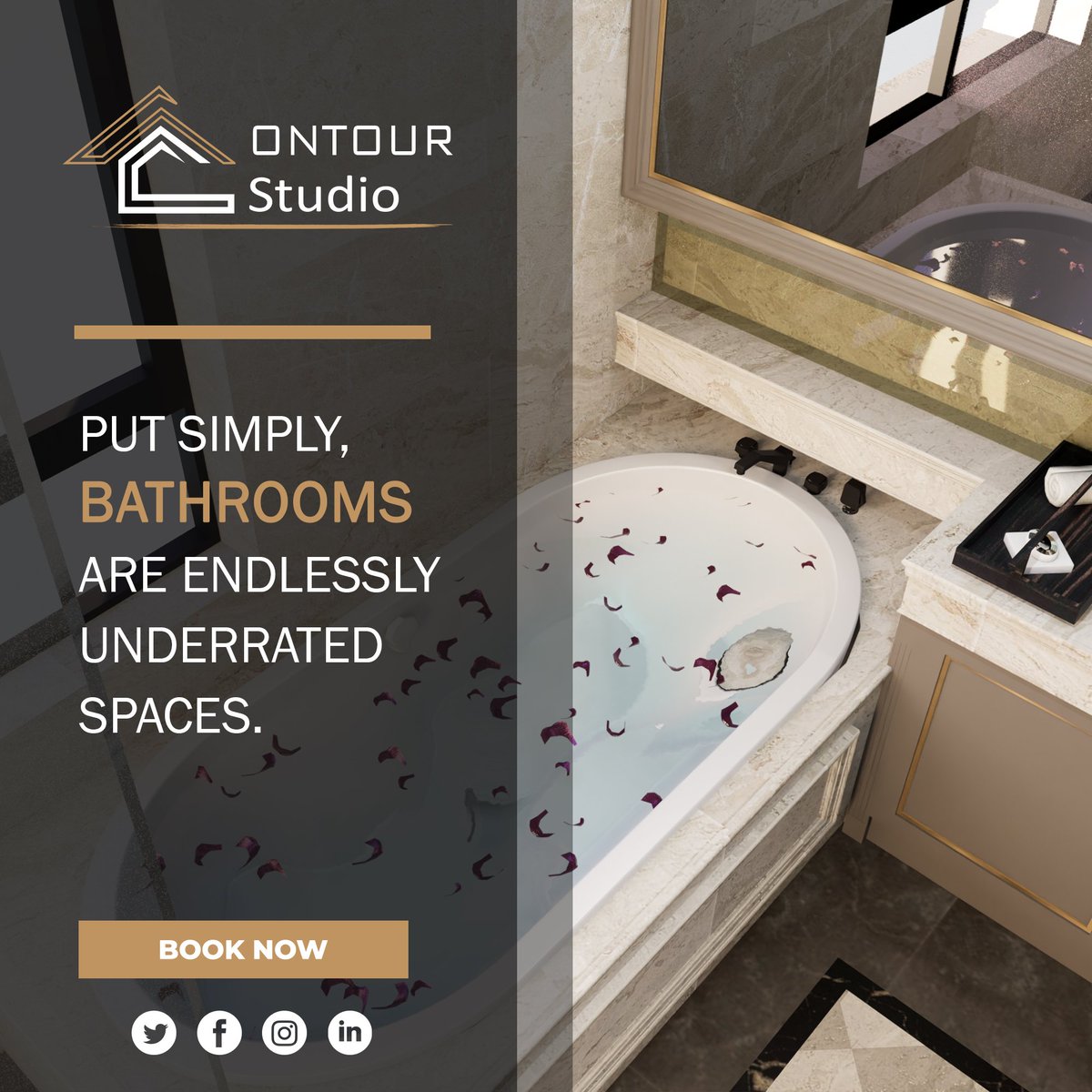 contourstudio1's tweet photo. Bathroom design is so often overlooked. Most bathrooms are dark &amp; cramped.

Website:
https://t.co/GTA94Nsql9
Facebook:
https://t.co/gIz1Nh4zO0
Instagram:
https://t.co/CeVOqD07P4
Twitter:
https://t.co/HO5IL66KSl
LinkedIn:
https://t.co/oiqYu1r5MC

#contourstudio   #interiordesign https://t.co/E4bnk7L23p