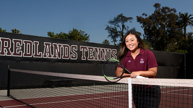 UofRedlands's tweet photo. A global business major who studied abroad in Spain her junior year, Lauren Villanueva’s fondest memories of Redlands include the Bulldog tennis team. “They were my family for four years, and they still are.” #BulldogBlog https://t.co/KEREqQq8vU https://t.co/0EmBGMA0BT
