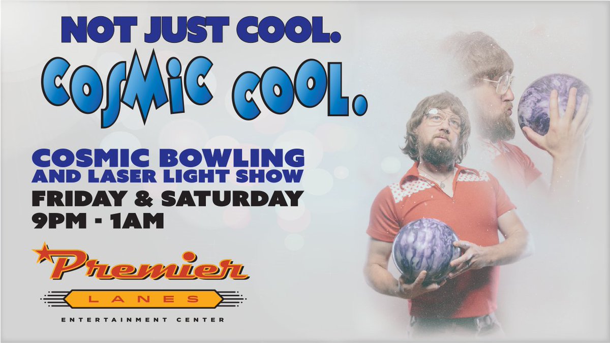 PremierLanesOx's tweet photo. Need weekend plans...? We got you covered!  Come out to Premier Lanes for COSMIC BOWLING tonight and tomorrow night from 9pm-11pm!!  
.
.
.
#cosmicbowling #bowling #glowbowling #neon #family #friends #oxfordms #olemiss #hottytoddy https://t.co/l7heHxN9M5