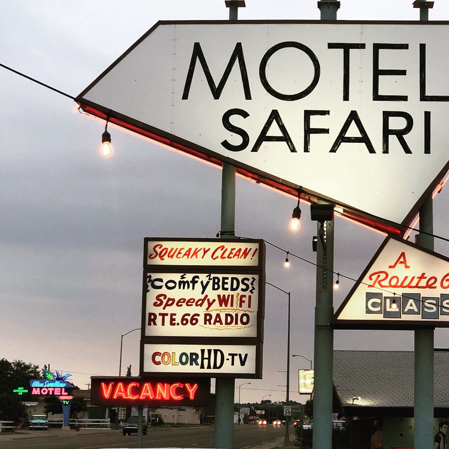 RouteTripUSA's tweet photo. Tucumcari, on Route 66 has some great vintage motels - here’s two in one shot 📸 Book your trip with us and you could be staying in some like these…
#route66 #motelsafari #blueswallow #tucumcari #nm #newmexico #roadtrip #wanderlust #bucketlist #usa #usaroadtrip https://t.co/2I4Jf1Pzf4