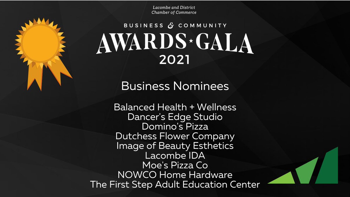 OK, let's try this again! 
Please help us congratulate our 2021 Business of the Year Nominees! 
#lacombechamber #lcawards