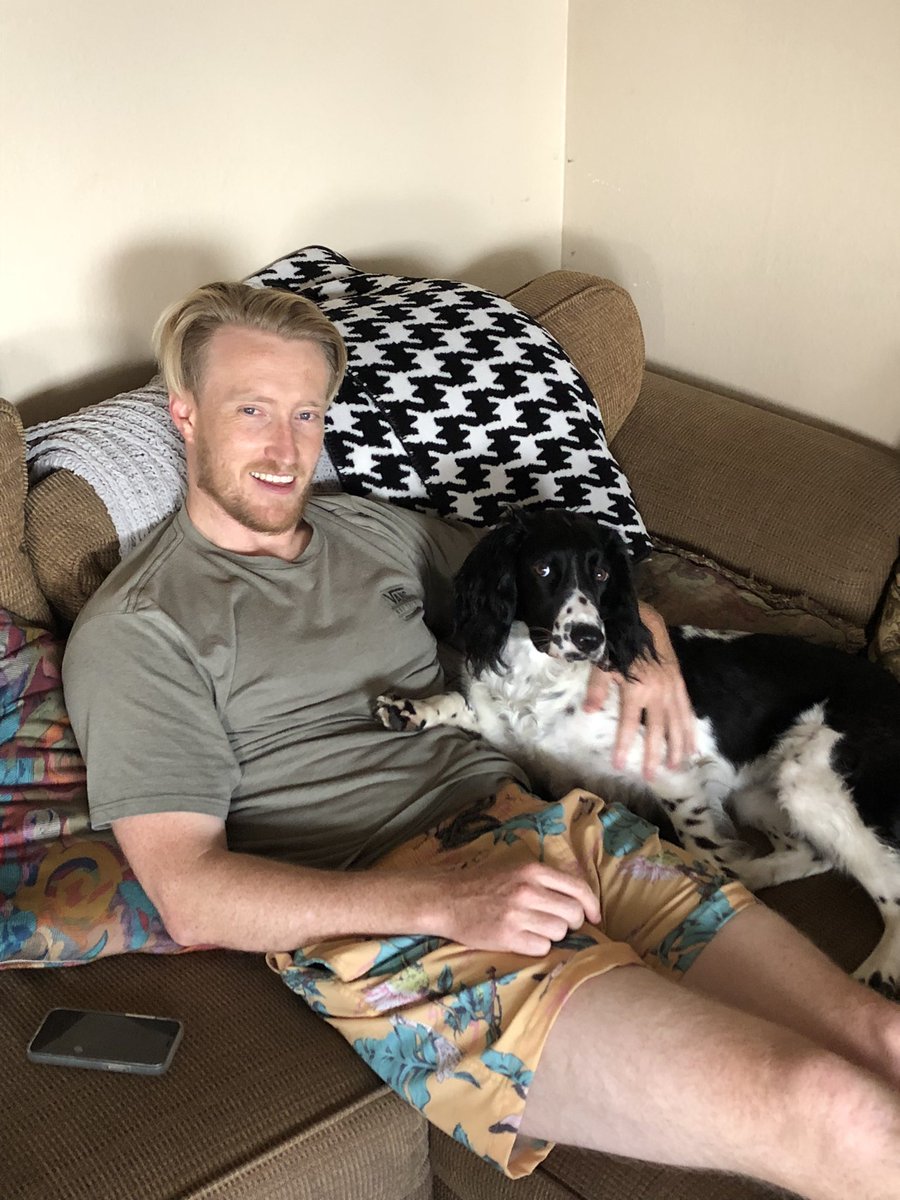 AmberPlant2's tweet photo. Here’s your daily Jaco content!!! Jaco hanging with my dog Cali! @aafp #aafpnc https://t.co/wRrLtGCEzb