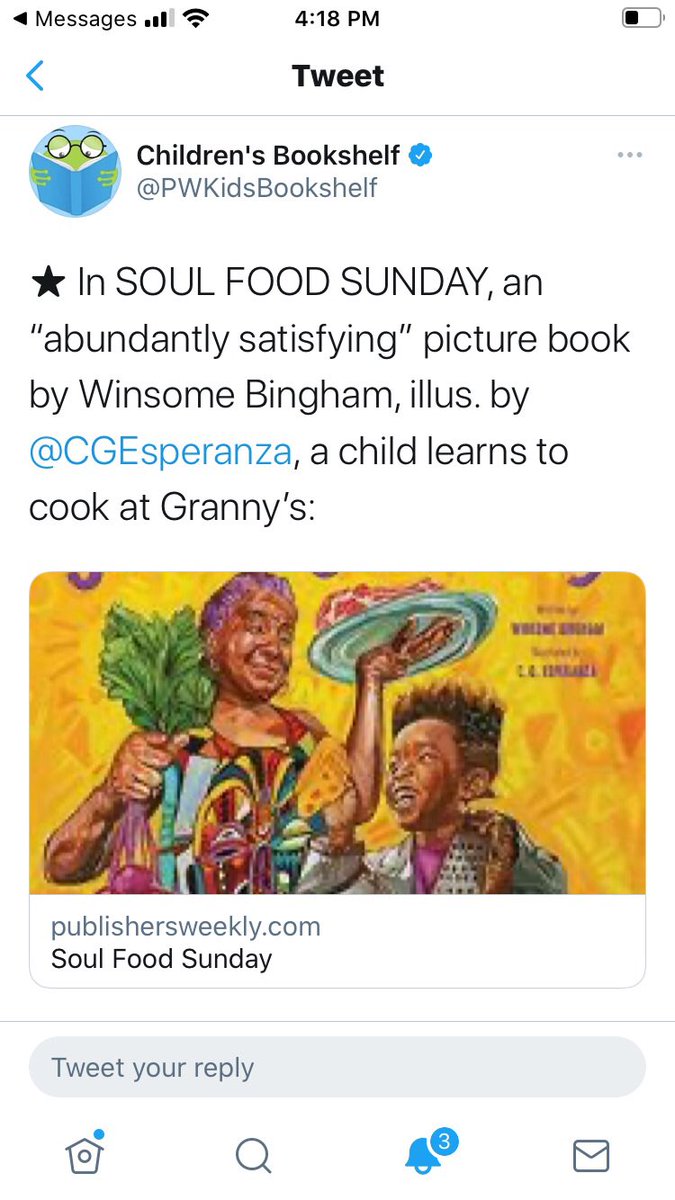 ArmyVet5's tweet image. @kwamealexander is talking about #SoulFoodSundayBook. He said, “On Sunday, my granny cook for 40 people.” #SCBWIBigFiveOh #BlackJoy ... #Black families celebrate life!!!! @brdnjamforemma @CGEsperanza #NikkiGiovanni