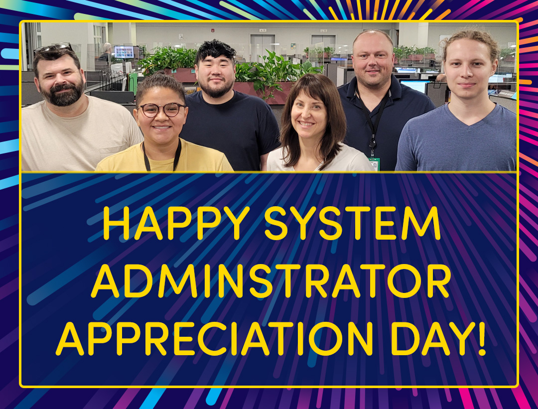 FilamentSvcs's tweet photo. Today we celebrate our awesome System Administrators! While this is merely a snapshot of our incredible team, we are thrilled they "have our backs" technologically speaking! #totalappreciation #ITwizards https://t.co/W68pbbeoJY