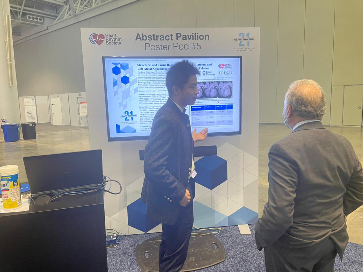 TulaneTriad's tweet photo. Our outstanding medical student @YichiZTulane discussing left atrial appendage ostium changes following ablation! @HRSonline #HRS2021 @nmarrouche @ahelhajjar @DagherLilas @chanholim @TarekAyoub_MD @AneeshDhore https://t.co/253yNku6JE