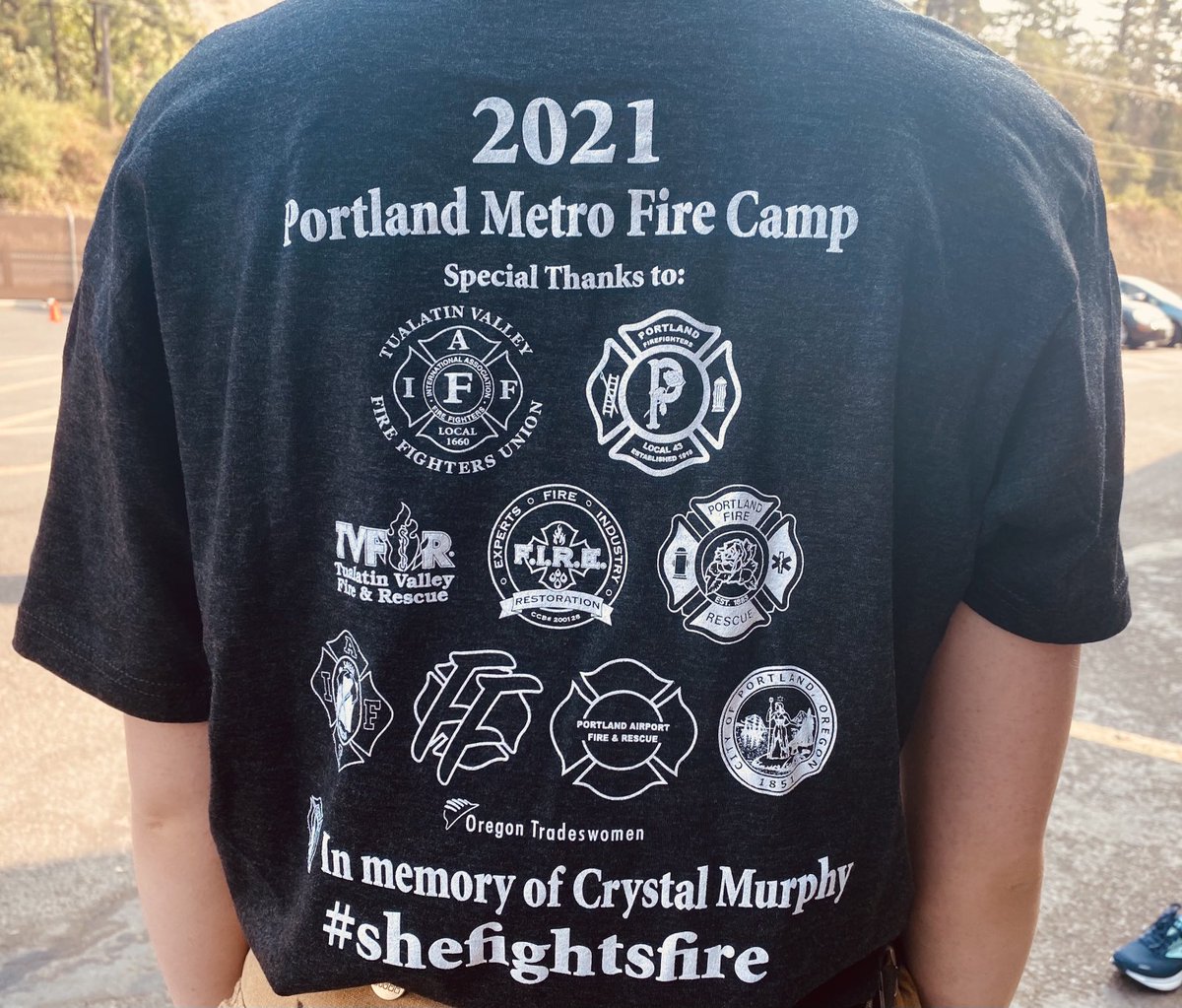 TVFR's tweet photo. 2021 Portland Metro Fire Camp has begun! 35 young women have joined us to learn about fire service careers. The camp will instill confidence and show these girls that they can do anything! 💪🏼 Female firefighters from all along the west coast are here to help! #SheFightsFire #PMFC https://t.co/vcKpFltwSo