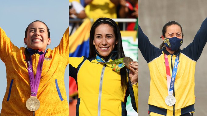 ¡La reina del #BMXRacing! La colombiana Mariana Pajón aprendió a andar en bicicleta a los tres años, y hoy es triple medallista Olímpica. <a href="/Tokyo2020es/">#Tokio2020 en Español</a> #DeportesTR