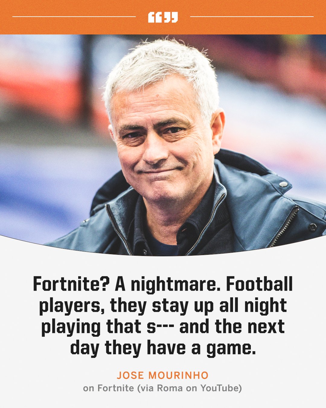 José Mourinho diz que os jogadores ficam a noite toda a jogar Fortnite