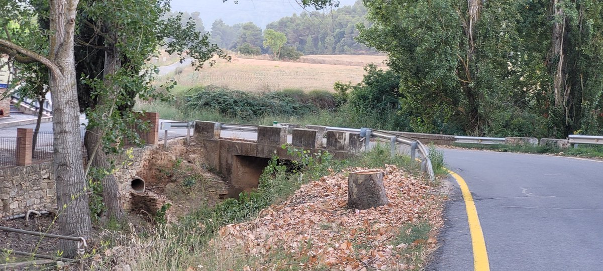 Ha començat la destrucció de l'entorn de l'ermita dels Torrents a #vimbodí.  Ara podrem córrer més per la carretera