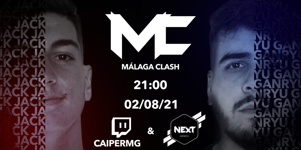 En esta 5 edición del Málaga Clash lucharan <a href="/Maikyyy5/">Maikyyy</a> y el veterano <a href="/TeyeYang/">Ninja de los pitis</a> 

Lunes 2 a las 21:00 en el canal de <a href="/CaiperMG/">Caiper</a> y presencialmente en <a href="/nextEsports_ES/">Next esports</a> 

TWICH.TV/CAIPERMG

Como siempre la colaboración de <a href="/AlfonBTA/">AlfonBTA</a> y <a href="/Exilions/">Exilions</a>