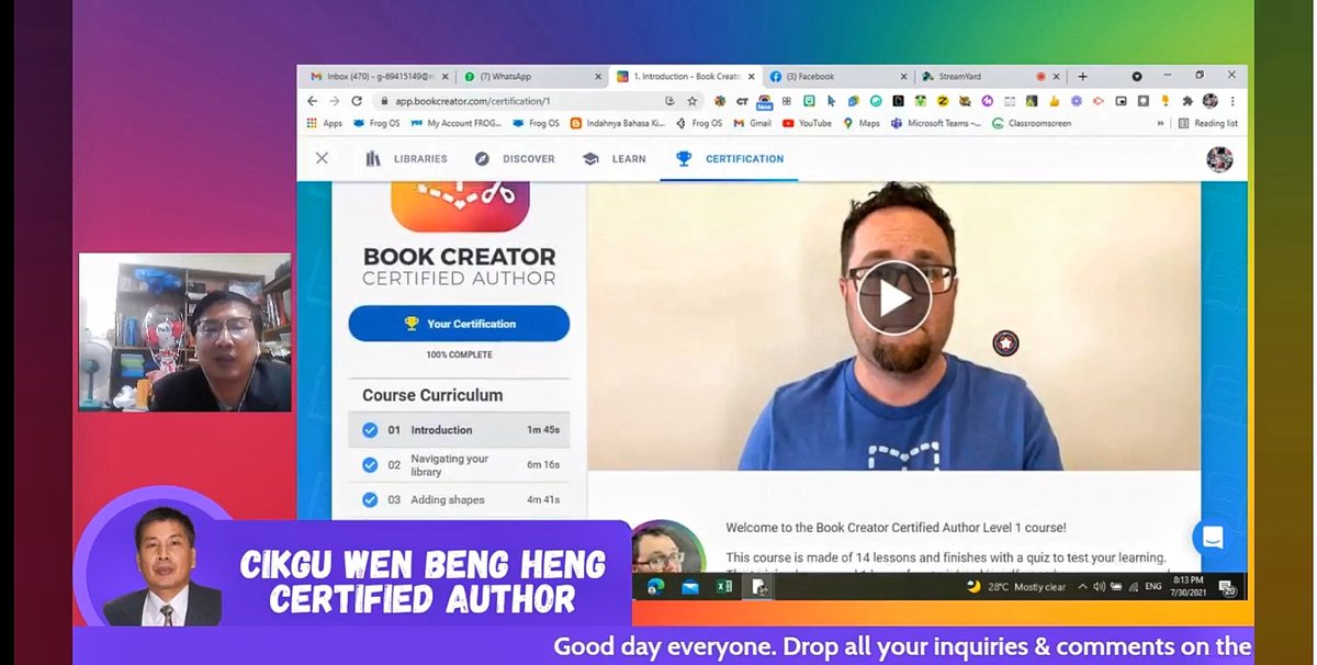 roobanarumugam's tweet photo. Done our second Webinar @BookCreatorApp (#Julycall)
Thanks cikgu @WBengheng. Did great sharing about Creativity in #BookCreator. Love the way you collaborate with your students.
#bookcreatorcommunity
#bookcreatorjulycall
#bookcreatorMalaysia https://t.co/ZlgN4sq1sv
