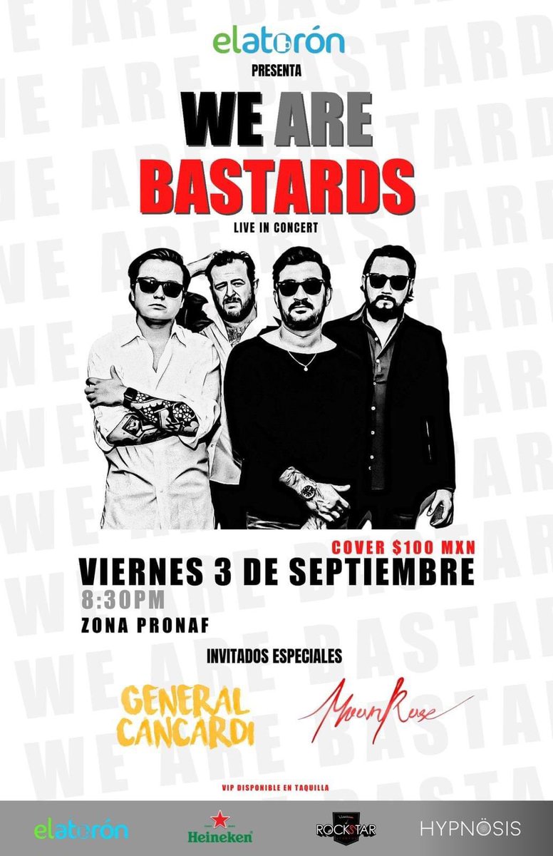 generalcancardi's tweet photo. ¡Nos vemos el 3 de septiembre en El Atorón con los carnales de @wearebastards00 y las chicas de Moonrose!

#LiveMusic #Concert #AlbumRelease #WeAreBastards #Moonrose #GeneralCancardi https://t.co/Z8LWMH0V8p