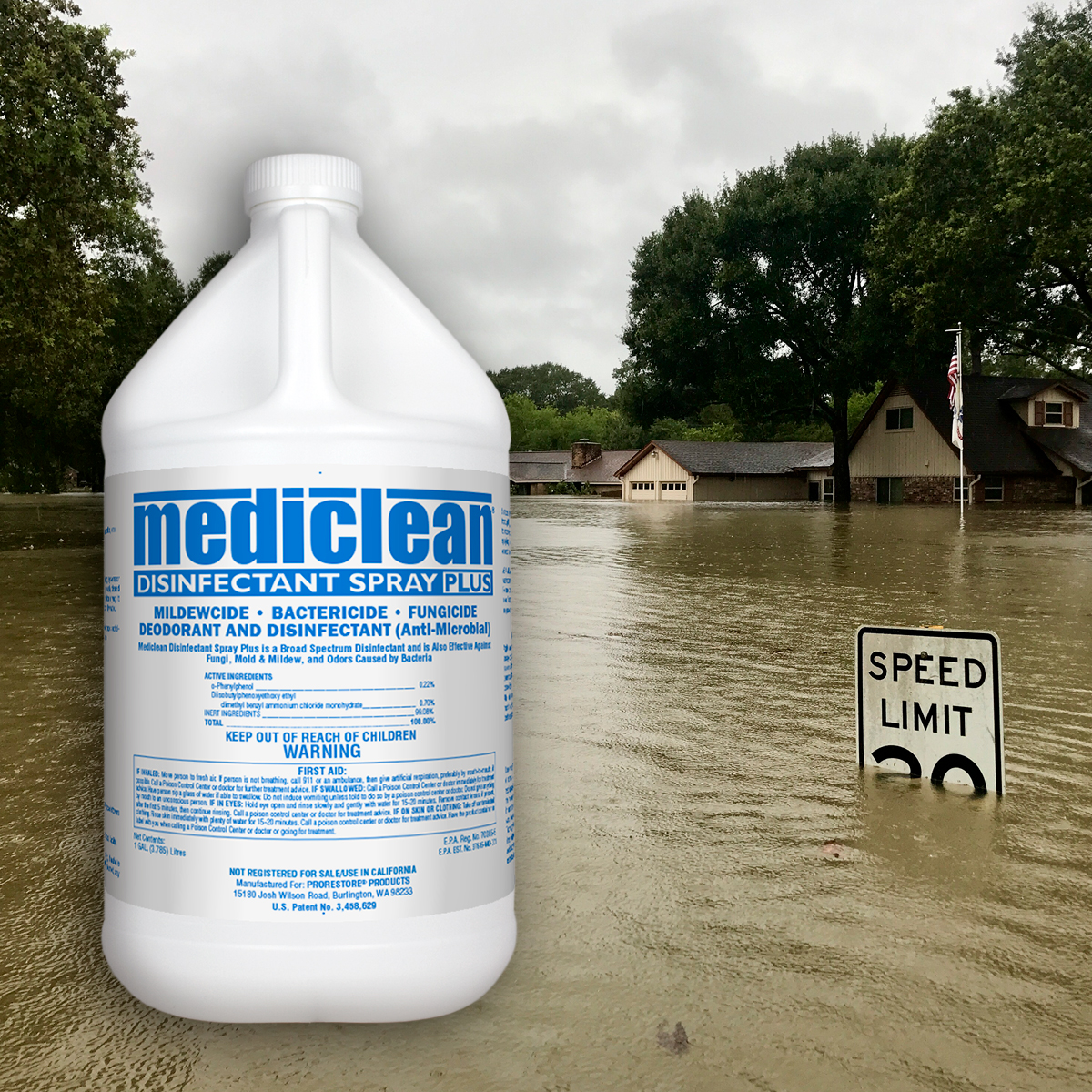 With flooding this week in Utah, Nevada and many areas of the Southwest plus other recent heavy rain events, call your distributor to stock up on restorers' most-requested antimicrobial after flooding:  Mediclean Disinfectant Spray Plus - DSP.legendbrandsrestoration.com