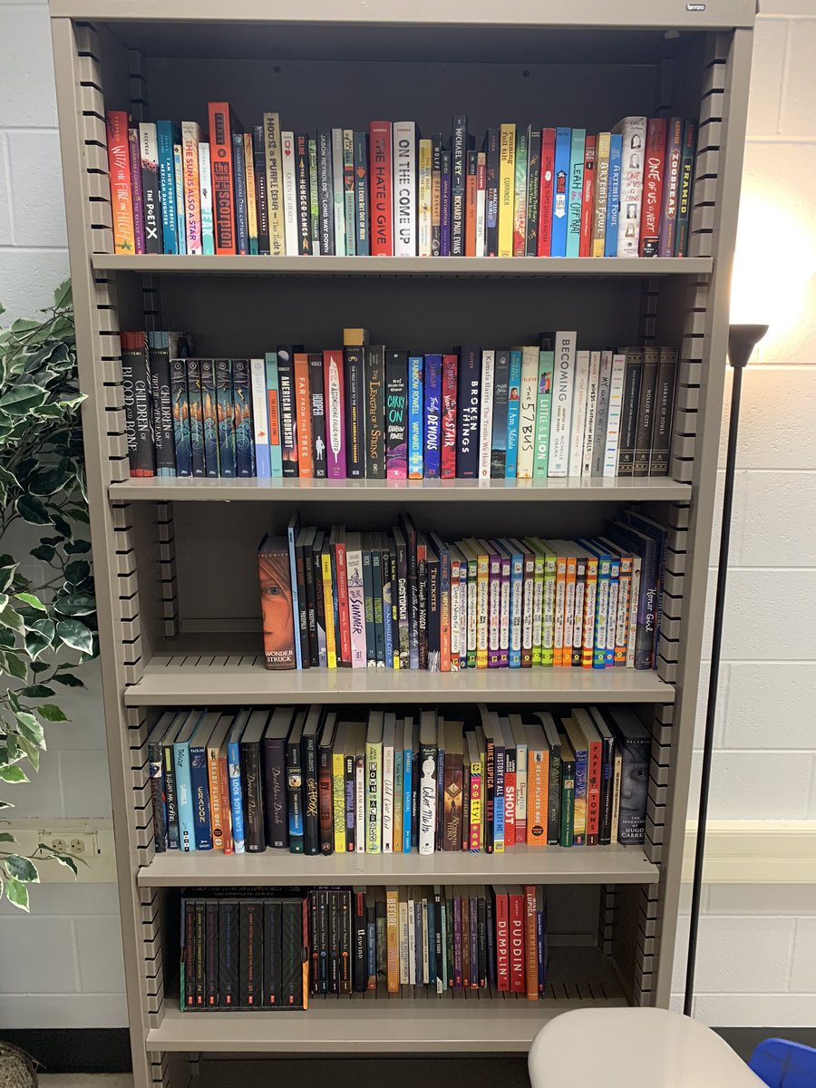 MsHolt_ELA's tweet photo. @AtoZwithMrsT Here is my current library—that my students always devour! Adding new titles each year is a must to diversify experiences and expand minds. 📚📚📚📚 https://t.co/dKPeH3pBQn