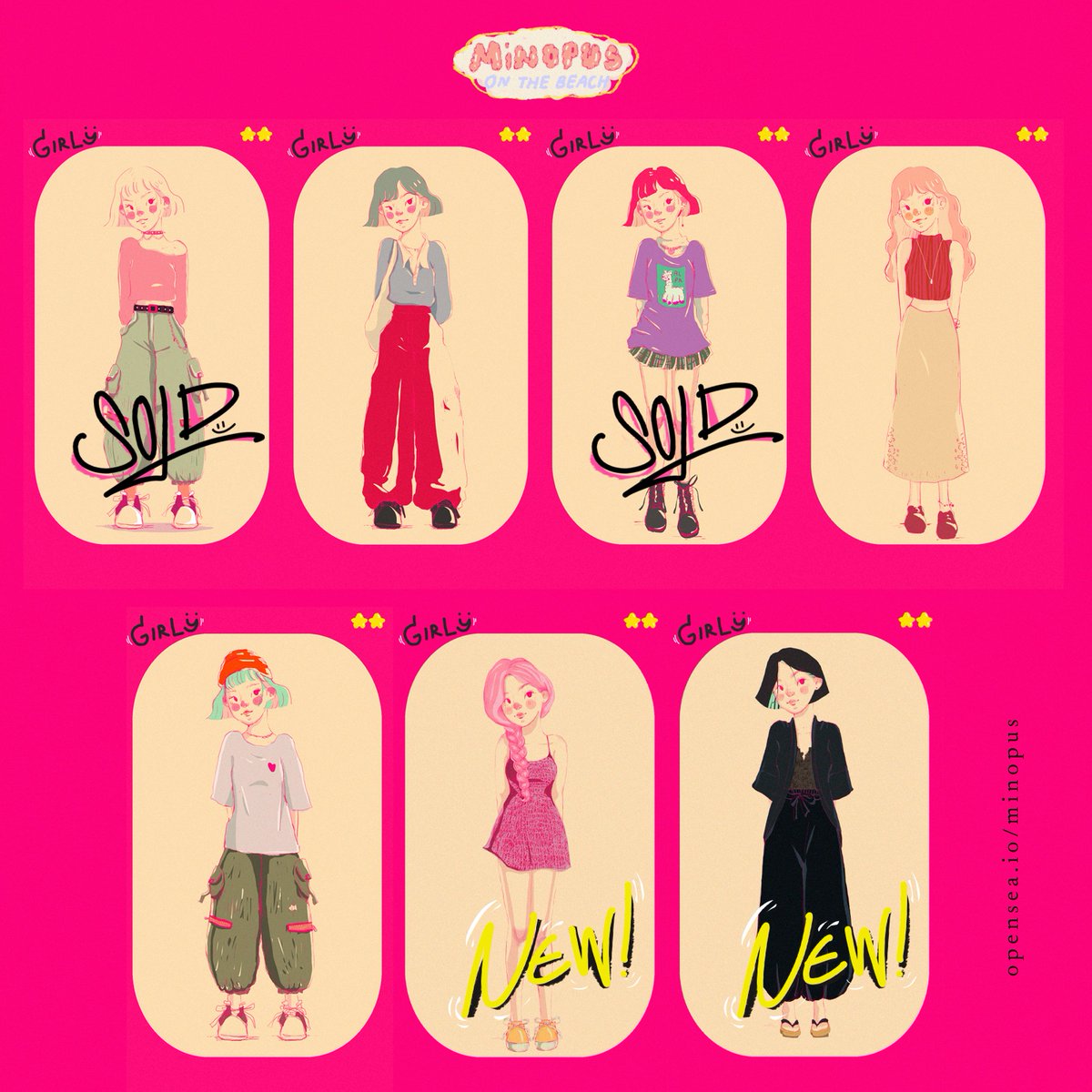 _minopus's tweet photo. ✨💖New Girly💖✨

Type: Super coooool (0.007 eth)

>>> https://t.co/yEFYmupbQX

💥join our discord
https://t.co/k8W4dPZKA9

#minopus #girlycollection #NFTcommuity #NFTdrop #NFTcollectibles #nftcollectors @NftThai https://t.co/KPooGLb4nm