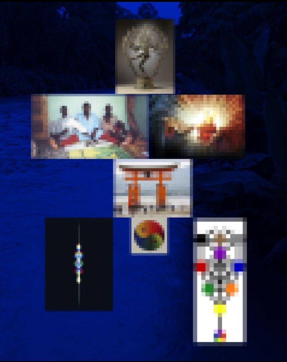 Seven Men Floating over the Cuban Jungle A (2020) is a work by Cuban artist Alejandro Piñeiro Bello. 
A set on the Cuban Jungle river blurred and submerged into an Ultramarine Blue background...read more and collect the #digitalartwork #NFT on our platform snark.art/profile/01e174…