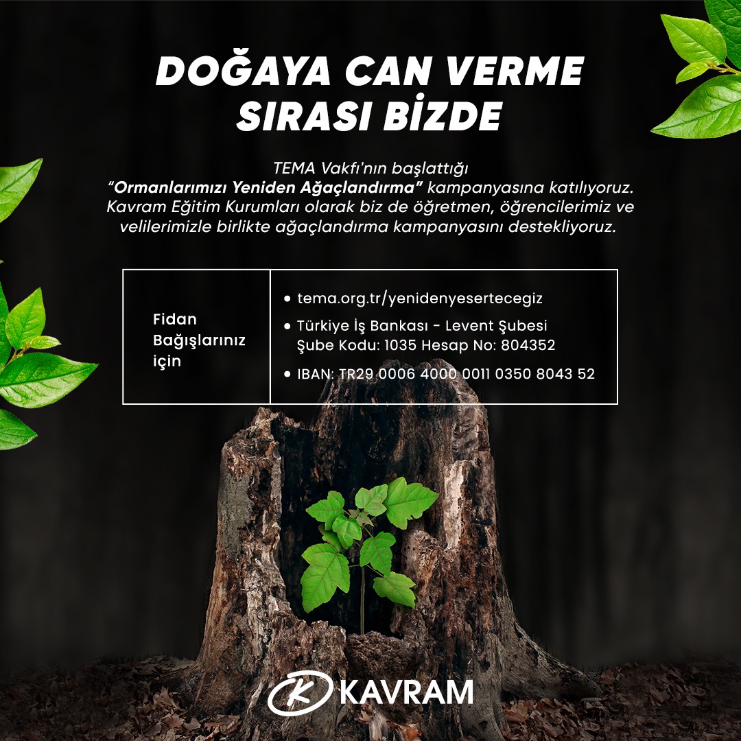 Ülkemizin çeşitli yerlerinde meydana gelen orman yangınlarından etkilenen bölgeler için <a href="/temavakfi/">TEMA Vakfı</a> ‘nin başlattığı kampanyaya Kavram’lı öğretmen, öğrenci ve velilerimizle katılıyoruz.
#sivaskavramkoleji #Sivas #ormanyangınları #temavakfı