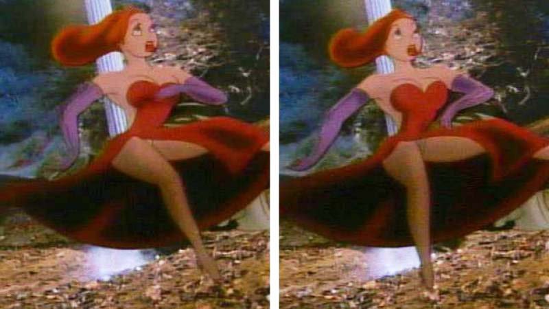 cut of #Disney's Who Framed Roger Rabbit show Jessica Rabbit's dr...