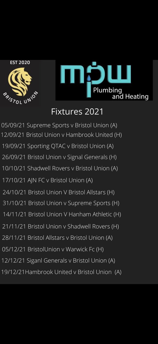 After last season union not losing a game all season we have been moved up a couple divisions⚫️⚪️ #UTU!!!
