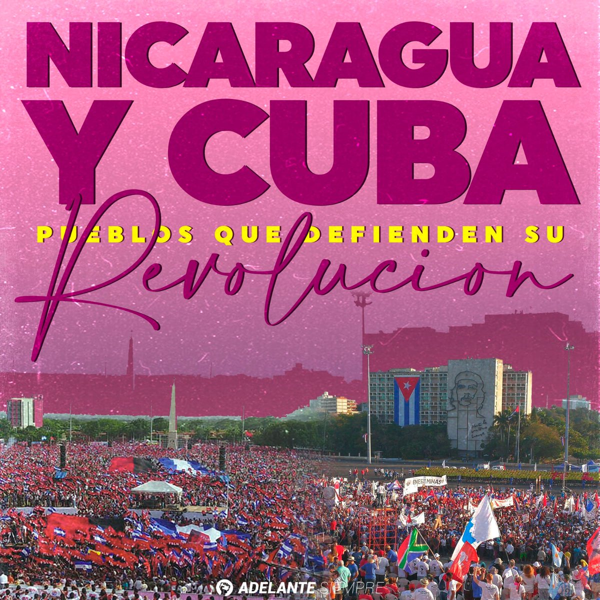 Definitivamente somos países hermanos, nos unen muchas cosas en común #Nicaragua y #Cuba somos pueblo que defendemos nuestra revolución contra el enemigo del mundo.

Trabajamos y avanzamos porque sabemos que #TodosLosTriunfosSonDelPueblo por eso y más seguimos #AdelanteSiempre