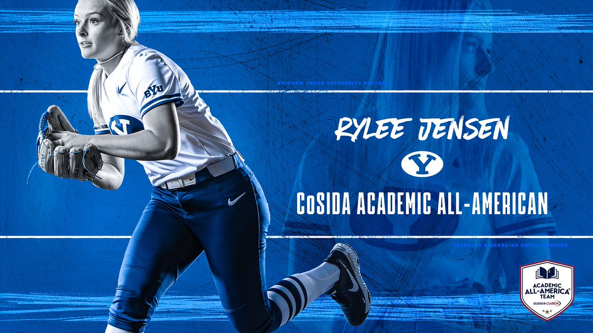 byusoftball's tweet photo. Rylee Jensen has been named a CoSIDA Academic All-American! 💪📚

#BYUsoftball x #GoCougs https://t.co/WZ3tYKIFn8