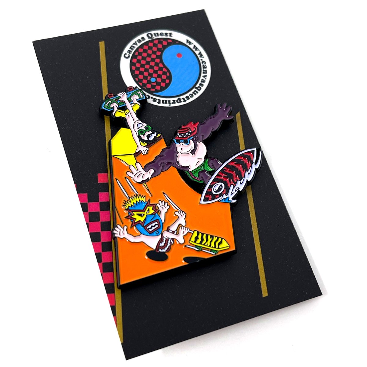 New release: Town &amp; Country Surf Designs: Wood &amp; Water Rage for NES, box art crew 2” enamel pin &amp; magnet Available here: etsy.me/3ig3WfA

#TCSurf #TownAndCountrySurfDesigns #TCSurfDesigns #NES #ThrillaGorilla #gamerpin #pingamestrong #pins #retrogaming #enamelpins #retro