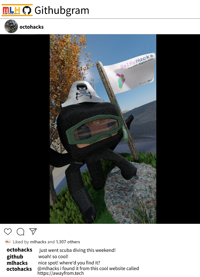 embeded_'s tweet photo. #MyOctocat #SelfieHacks @mlhacks @GitHubEducation 

Octocat wants to tell you he's having a BLAHAJ-st (idk if i used that properly :p), snorkeling! He posted his updates on Githubgram! https://t.co/eYbYWvmg4Y