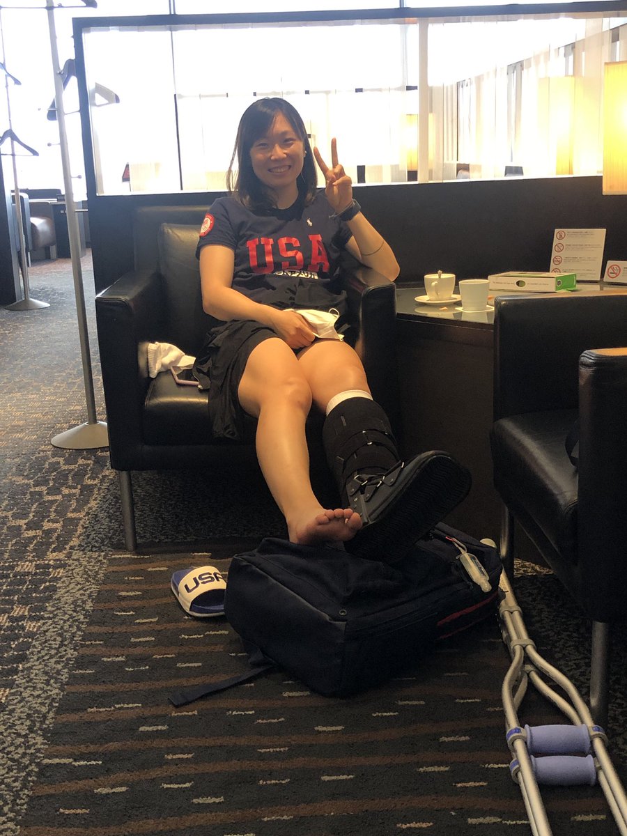 Update from Tokyo: Beiwen Zhang is in good spirits and is now traveling back to LA for surgery to take care of a full rupture of her left Achilles’ tendon. She thanks everyone for the many kind words and support she has received and will see you all back on the court very soon🙏🏻