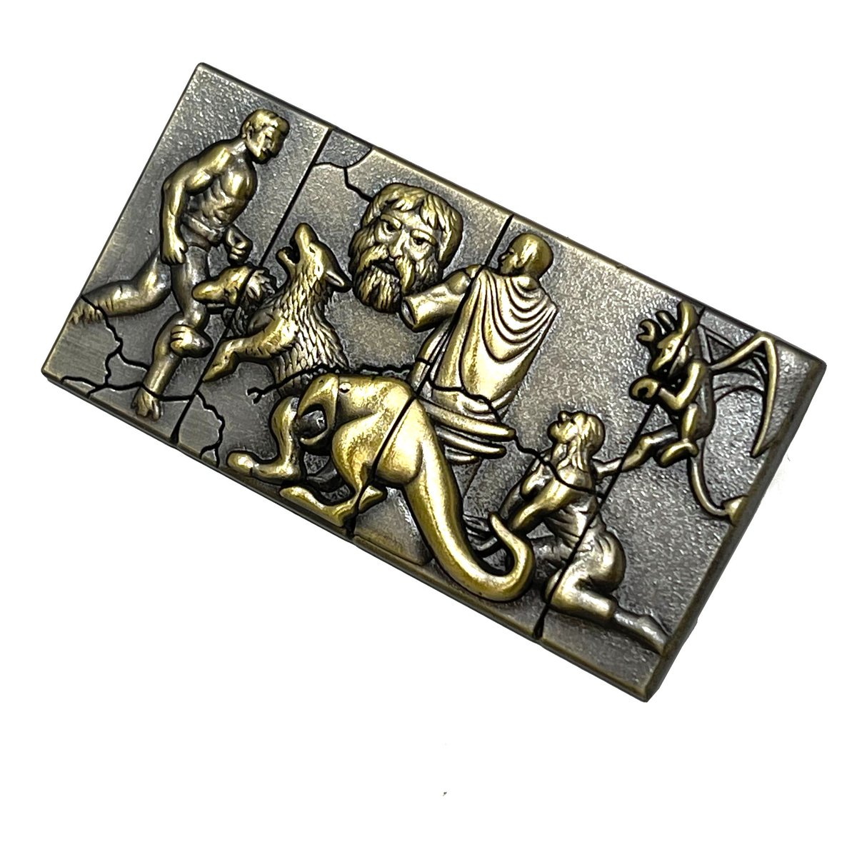 New release: Altered Beast for Sega Genesis, intro stone slab carving 1.75” metal pin and magnet. Available here: etsy.me/37cNKp4

#AlteredBeast #SegaGenesis #RiseFromYourGrave #WelcomeToYourDoom #gamerpin #enamelpin #enamelpins #retrogamer #retrogames #retrogaming #gamer