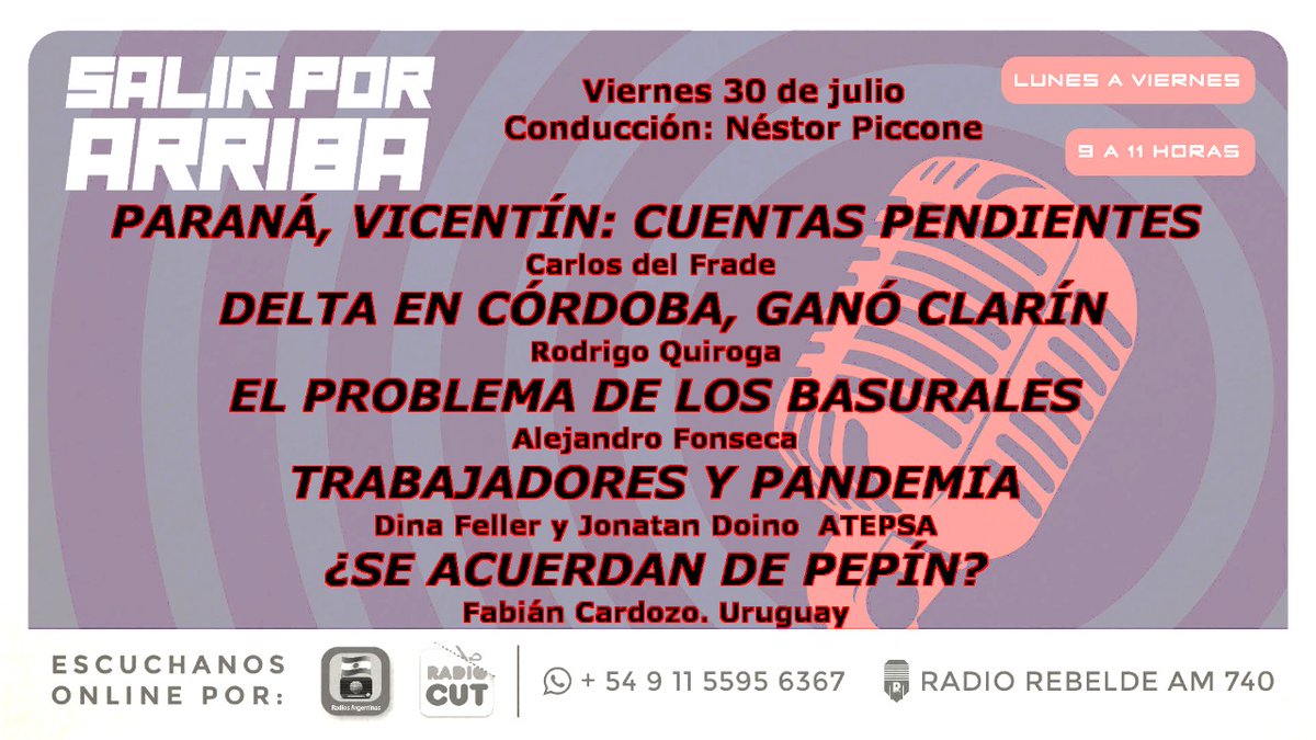 Hoy  en <a href="/salir_por/">SalirPorArriba</a> con <a href="/picopiccone/">nestor piccone</a> <a href="/dinafeller/">Dina Feller</a> entrevistó a <a href="/DoinoJonatan/">Jonatan Doino</a> y dialogaron de la gran campaña realizada por <a href="/ATEPSA_Nacional/">ATEPSA</a> que demostró que es posible luchar y ganar en la más absoluta adversidad. Un ejemplo a seguir radiocut.fm/audiocut/salir…