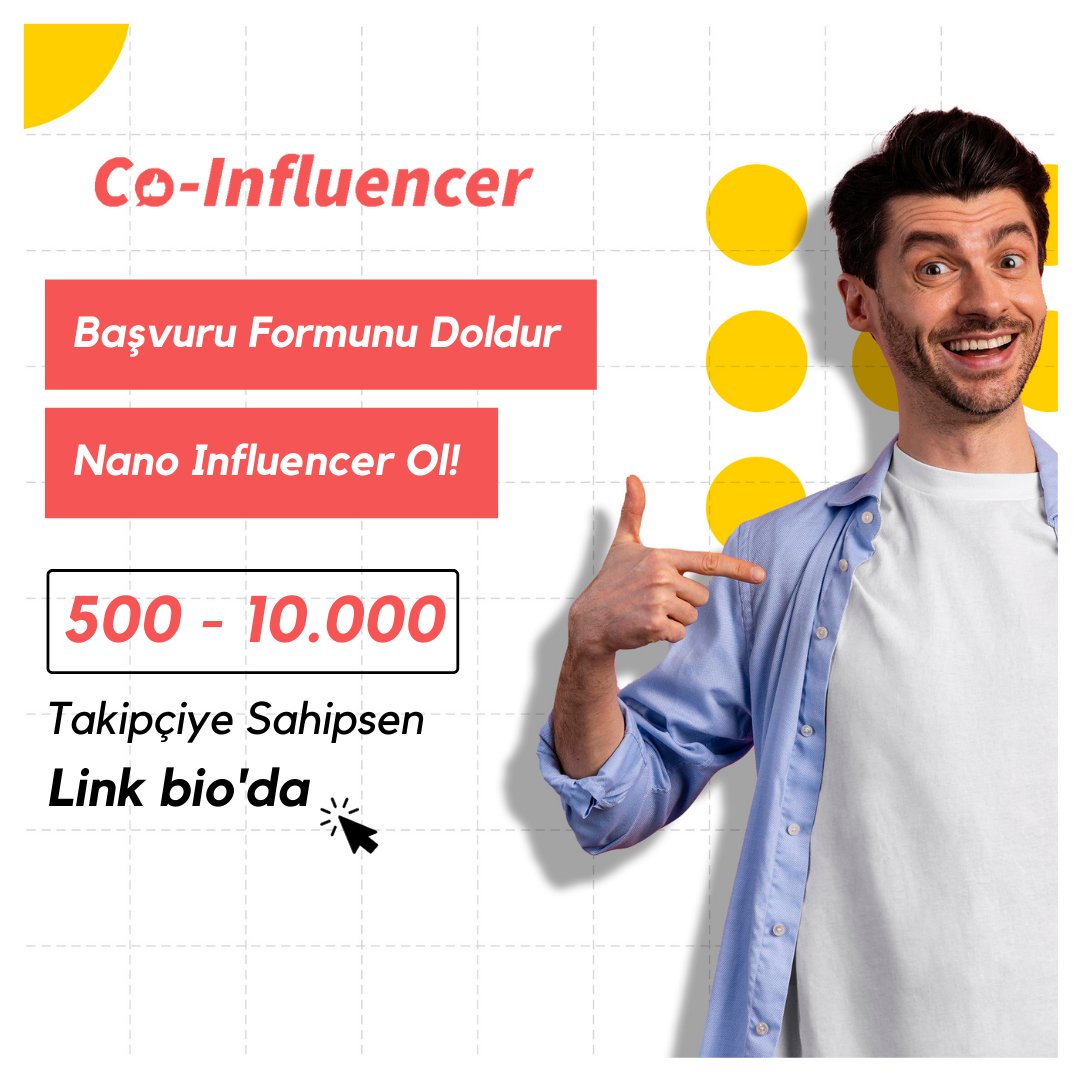 CoInfluencer's tweet photo. Influencer Olmak 1 Dakika!

Co-Influencer’da sadece tek bir form doldurarak Nano-Influencer olabilir, paylaşımlarınla gelir elde edebilirsin👌

✅Takipçi sayın 500-10.000 arasındaysa formu doldur

✅Kampanyalardan haberdar ol, paylaşım yaptıkça gelir elde et

#coinfluencer https://t.co/HNesYpQpVY