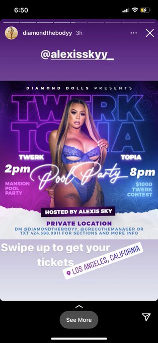Come out and see me and my friends dance naked and wet 💦 Inbox me for our pool party tickets 🎟 ASAP tickets
