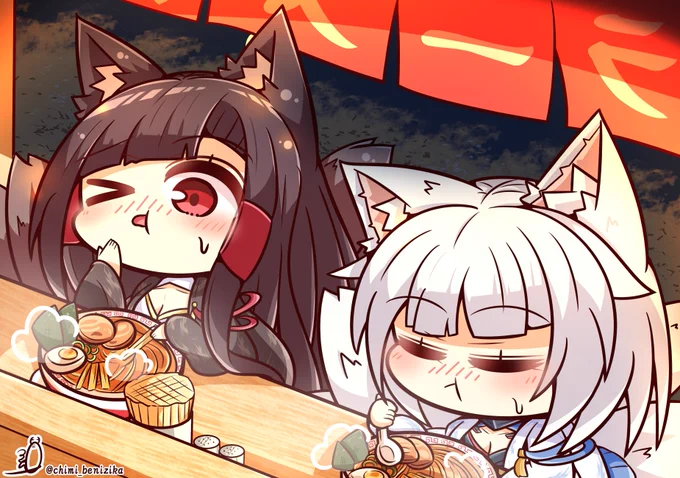 #今月描いた絵を晒そう 
ケモ耳いっぱい描きました🦊 