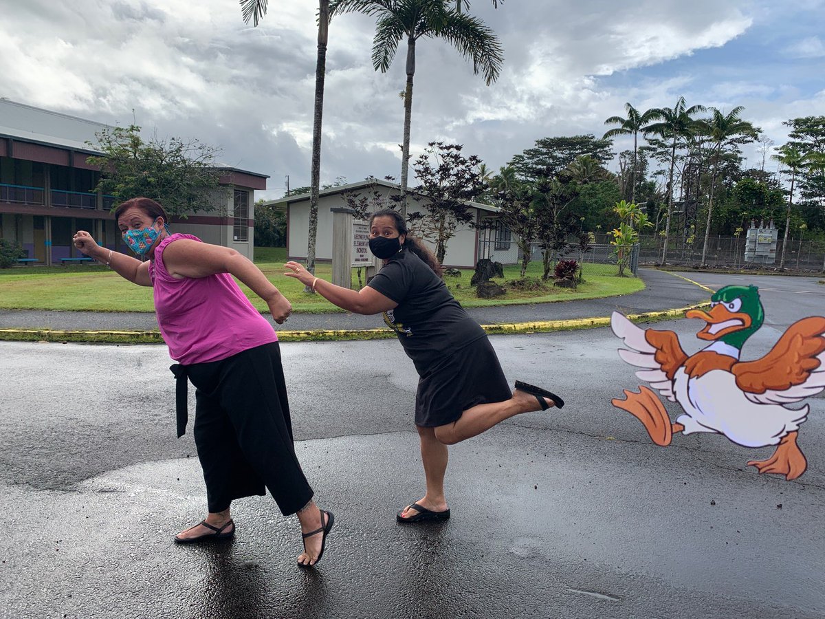 Hboteilho's tweet photo. Much appreciation to our Keonepoko Counselors for organizing a school-wide Goose Chase Game. Today our faculty and staff connected with each other while becoming familiar with our Pahoa community. #TeamKeo #MightyPenguins @KKPCA1 @KaseyEisenhour @CASKeone https://t.co/lzHSBWVmFC