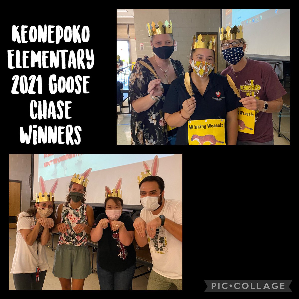 Hboteilho's tweet photo. Much appreciation to our Keonepoko Counselors for organizing a school-wide Goose Chase Game. Today our faculty and staff connected with each other while becoming familiar with our Pahoa community. #TeamKeo #MightyPenguins @KKPCA1 @KaseyEisenhour @CASKeone https://t.co/lzHSBWVmFC