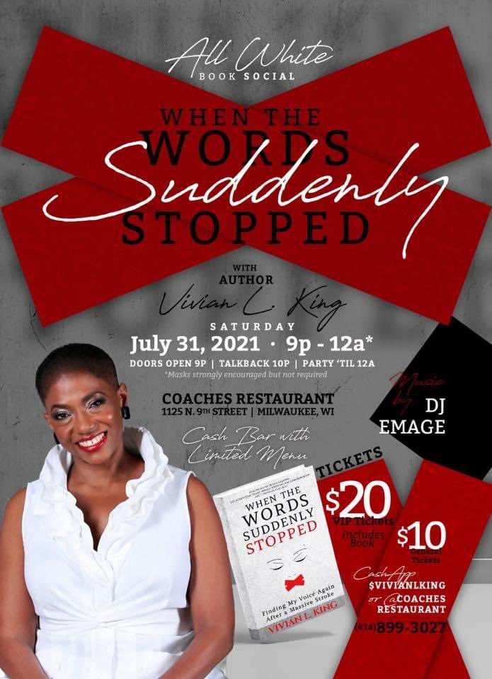 VivianLKing's tweet photo. ONE MORE DAY...less than 24 HOURS before my All-White Book Social at Coaches Restaurant, 1125 N. 9th Street in Milwaukee. Swipe for the flyer. CashApp $20 to $VivianLKing for a VIP ticket (includes a book) or $10 for a general ticket.
#WhentheWordsSuddenlyStopped #AllWhiteParty https://t.co/LY9ApPb48e