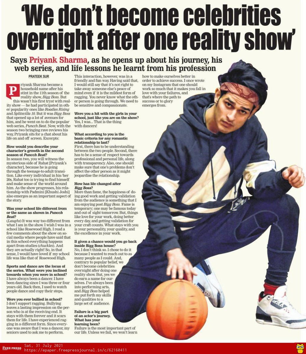 ‘We don’t become celebrities overnight after one reality show’: @ipriyanksharmaa opens up about his journey By @iPrats freepressjournal.in/entertainment/…
