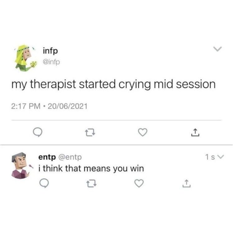 Mbti Memes Infp Entp Mbti Memes 16personalities Credits Ig Mbtimemesdaily T Co Wggzcmdtt4 Twitter