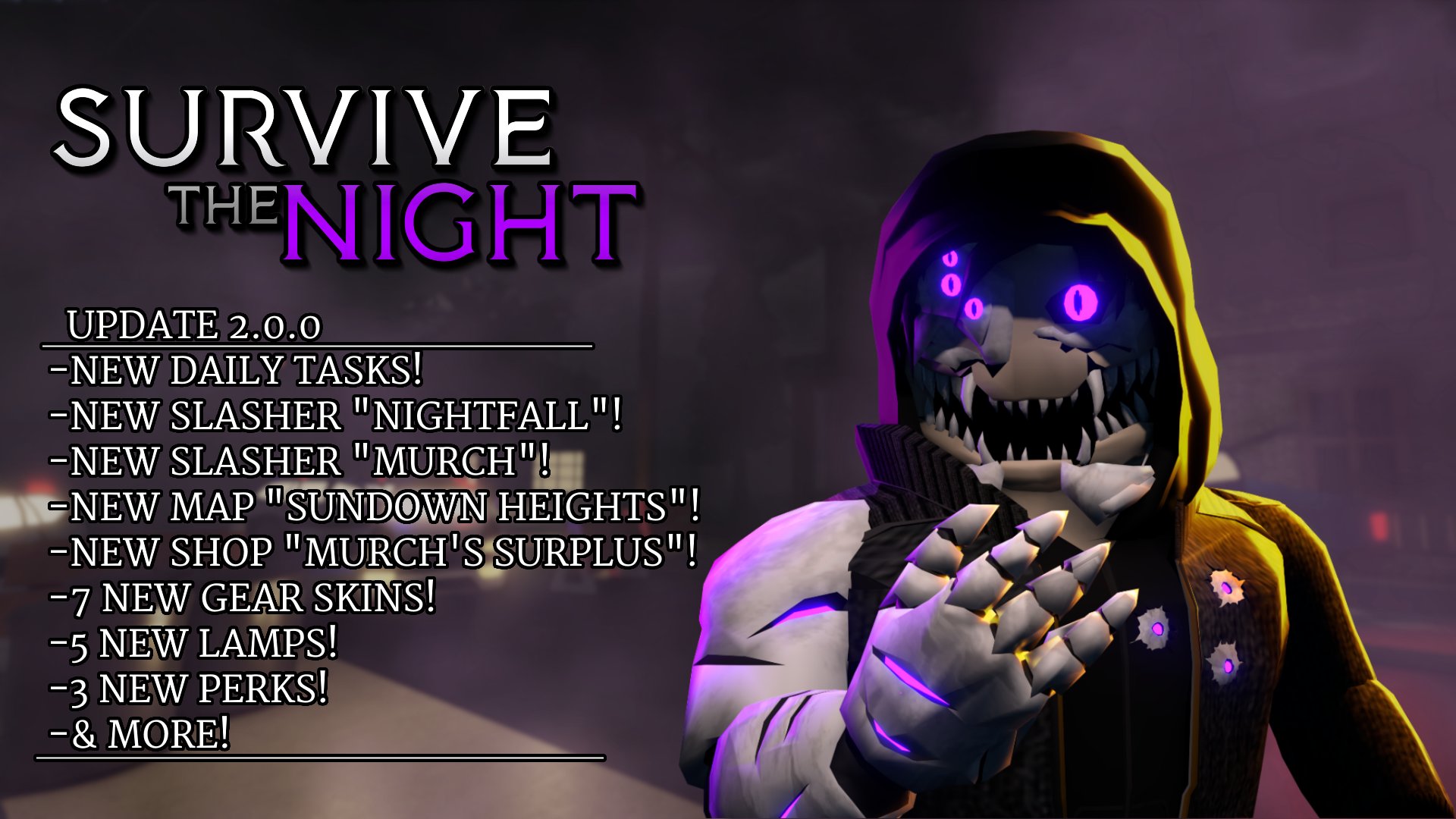 Оф ве найт. Survive the Night РОБЛОКС. Murch Survive the Night Roblox. Survive the Night Roblox Nightfall. Survive the Nights.