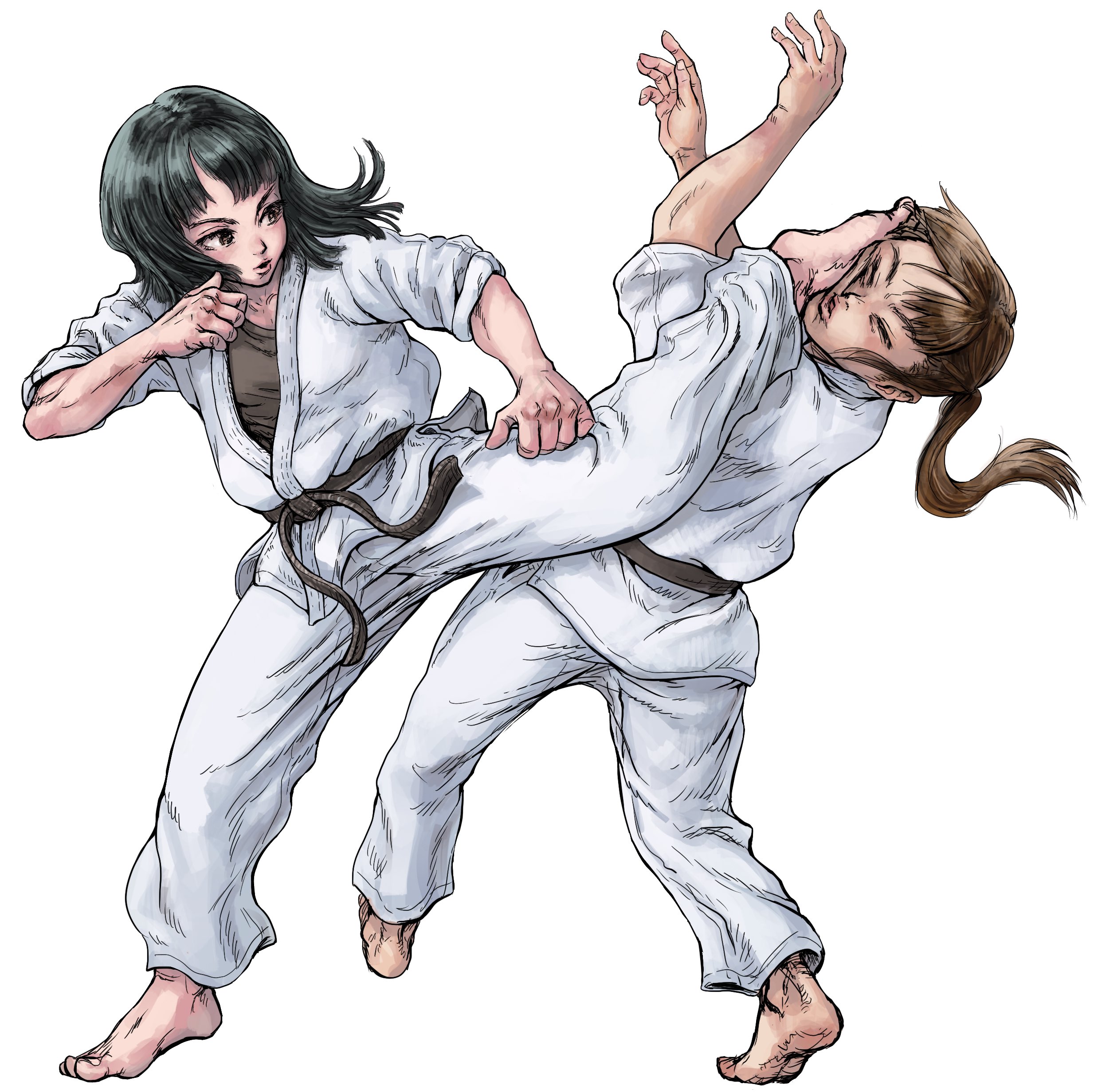 ニクオ 空手女子4点セット 依頼絵 T Co Okgfgbfyne Twitter