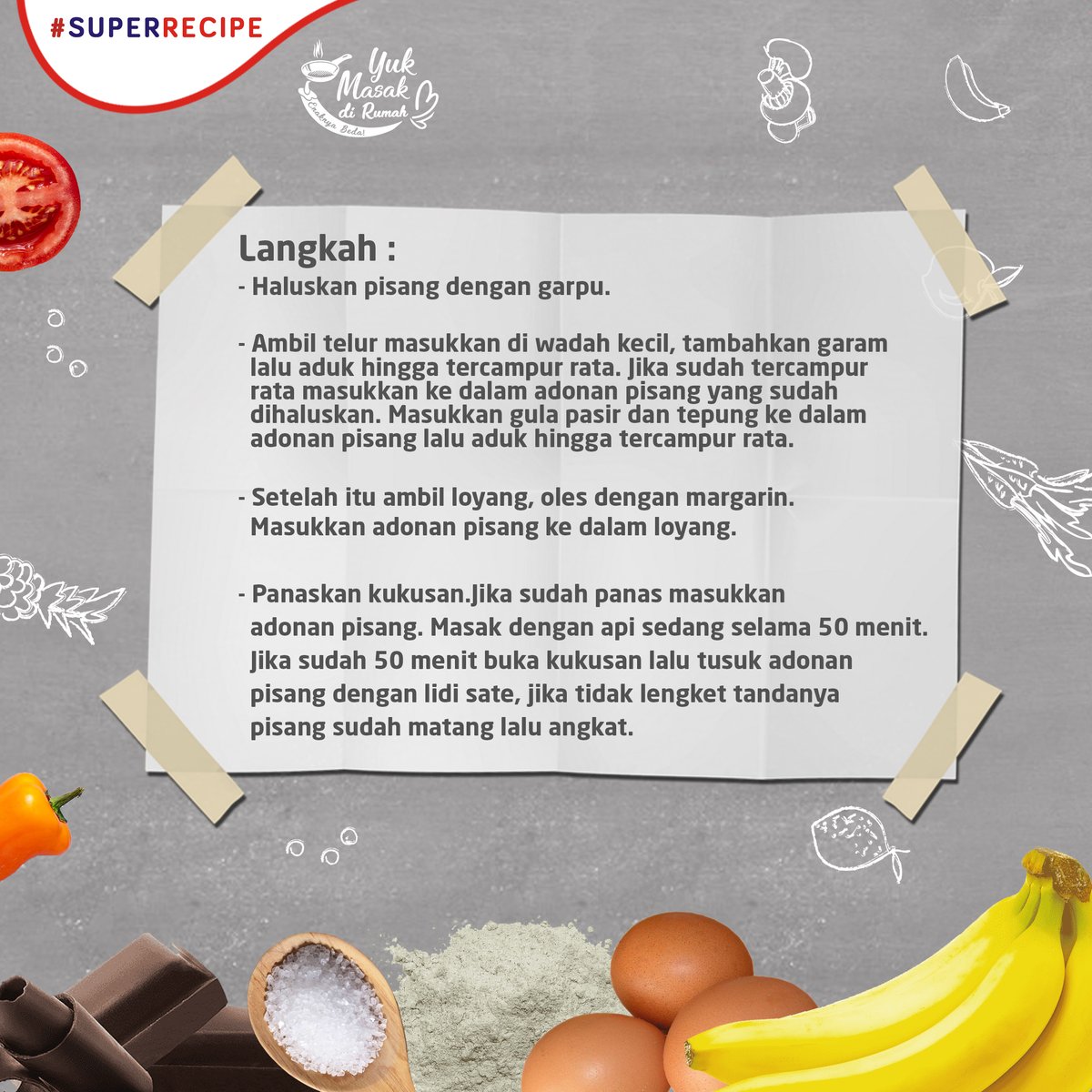 InfoSuperIndo's tweet photo. Waktunya bikin camilan buat si kecil di rumah. Mumpung ada stok pisang di rumah, cuss, langsung bikin Pisang Nugget aja yuk, buibu. Bahannya gampang banget, bu. Ada yang sudah lengkap belum bahannya?

#SuperIndo #SuperHemat #SuperSegar #SuperRecipe #YukMasakDiRumah #PisangNugget https://t.co/LLDk8Fubkf