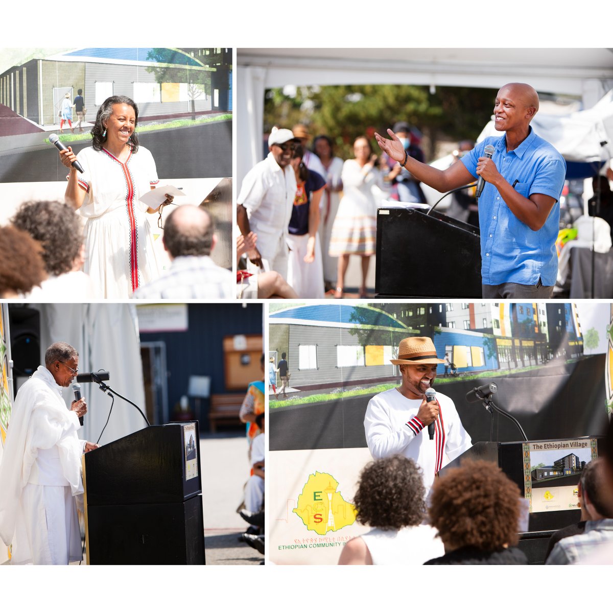 Community members, officials, donors, &amp; the design/development team recently celebrated a groundbreaking of the forthcoming Ethiopian Village, which will add 90 units of affordable senior housing and renovated office and program space for the Ethiopian Community in Seattle