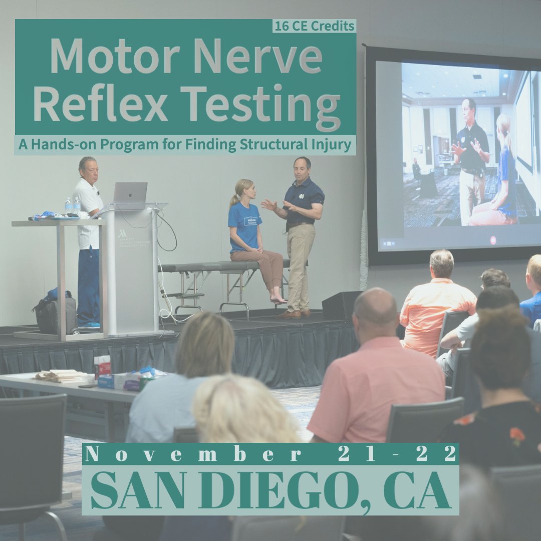 sleepheallive's tweet photo. Our Motor Nerve Reflex Testing course is coming to San Diego this Fall! You wonโt want to miss this!
Register Today!
https://t.co/RvVkrhVGM2
#ContinuingEducation #CEcredit #MotorNerve #NerveTesting #Dentist #Doctor #PhysicalTherapist #PhysicalTherapy https://t.co/d87gmKkdMn