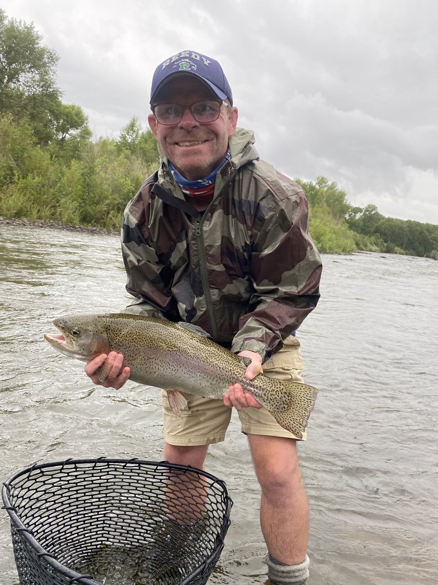 CoachDSnyder's tweet photo. I’m showing my age! I tweeted my summer fun and forgot to hashtag it! Went fly fishing with two Texans I met my first year in Texas 29 years ago. #LionsAtPlay https://t.co/gRTWupmMq9