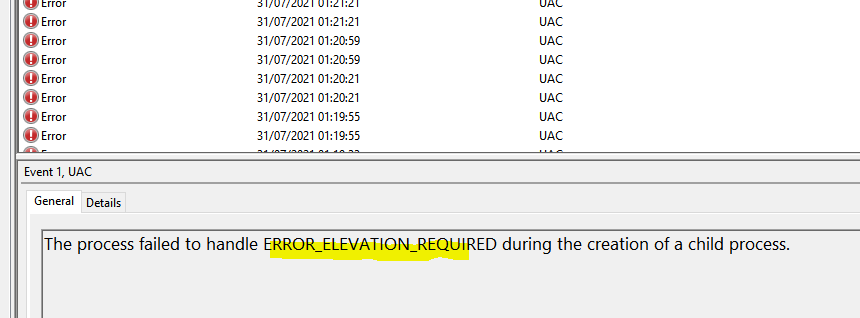 interesting windows event log Microsoft-Windows-UAC that can record traces of potential UAC bypasses (if a low/med Integrity proc try tp create a child process that require high IL (requireAdministrator). problem is that u get only the pid of the parent (need to correlate ...)
