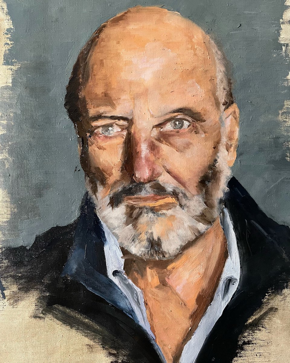 Paul. Oil on linen, 20x14” (52x35cm)

I’m attending a great portrait painting course by Michael Siegel and this was a first assignment after two lessons.

Not quite Rembrandt impasto dabs it should be
#oilpainting #oilpaintings #oiloncanvas #portrait #portraitpainting #painting